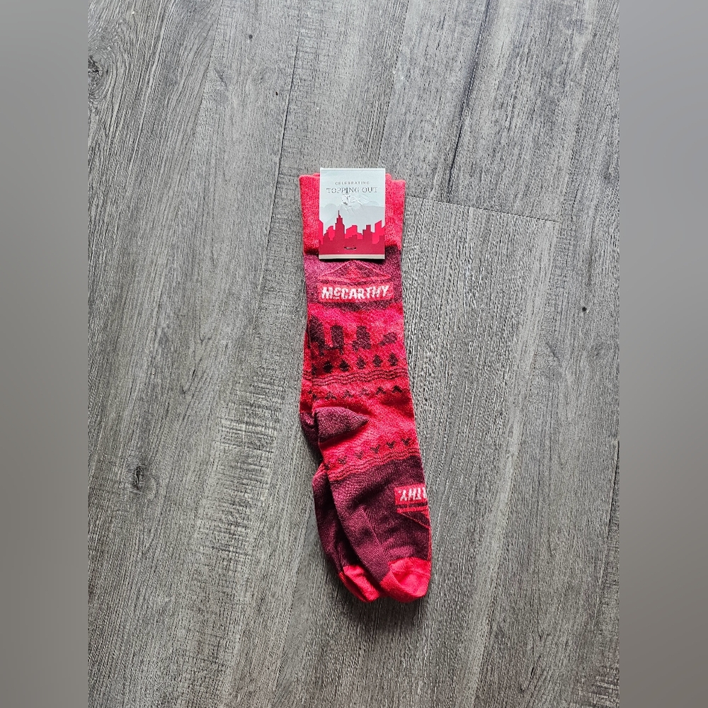 Sock Club McCarthy Red City Landscape Patterned Casual Socks Winter
